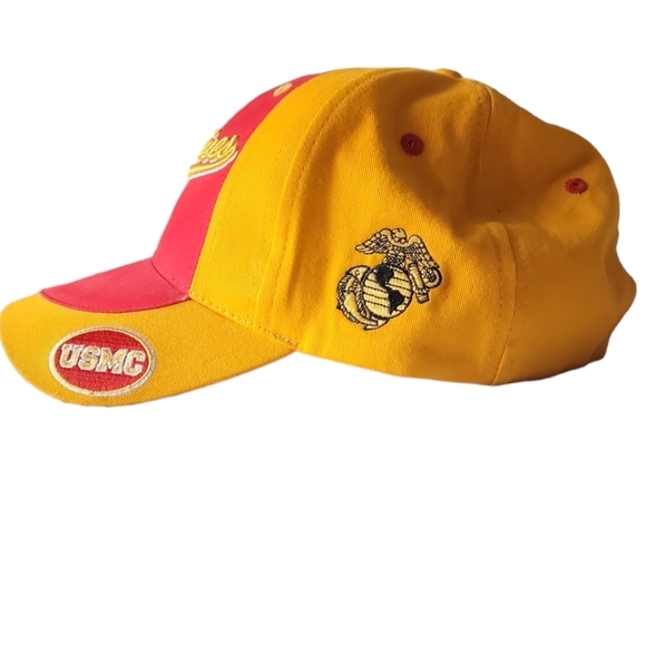 USMC United States Marine Corps Hat Semper Fi Red Gold Adjustable - Picture 3 of 6